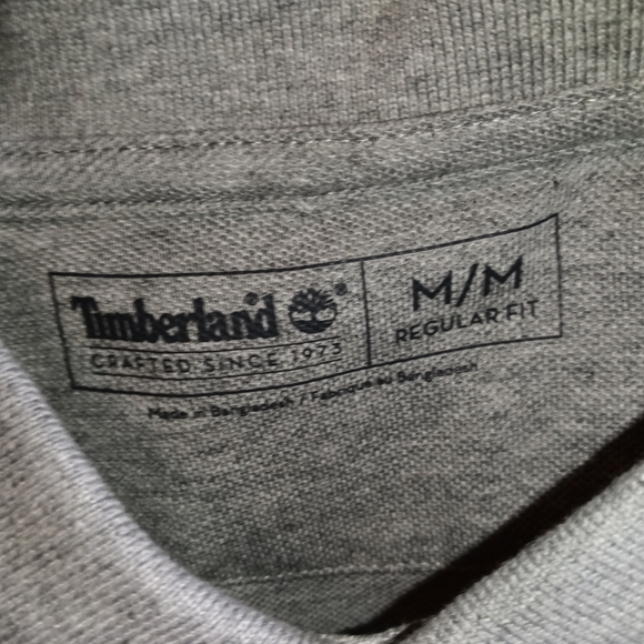🆕Timberland | Men's Millers River Pique Grey Polo Shirt Regular Fit Size Medium - Picture 8 of 8